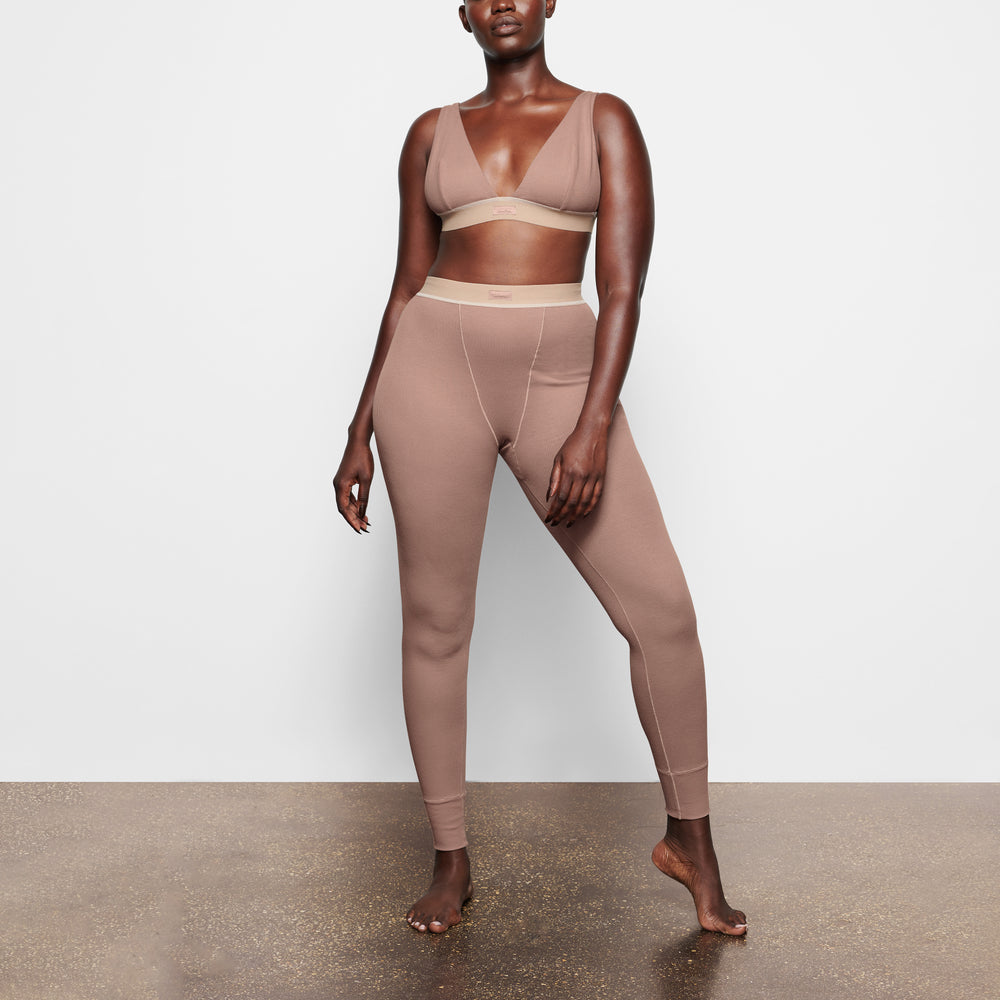 Leggings Skims COTTON RIB Marron | 518ZBGFHV