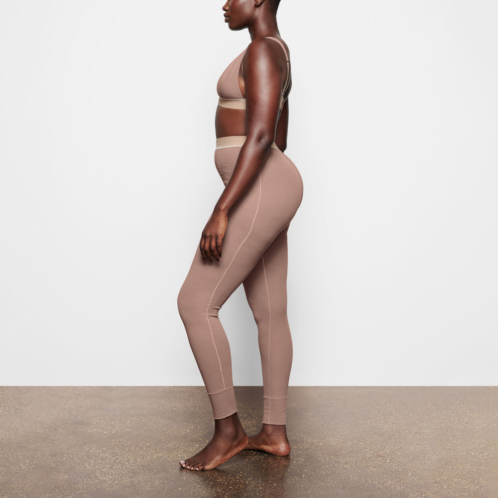 Leggings Skims COTTON RIB Marron | 518ZBGFHV