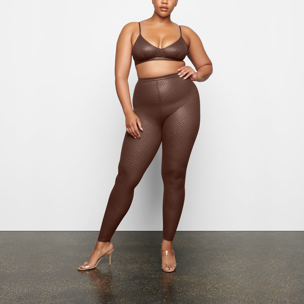 Leggings Skims LOGO MESH FOIL Chocolat | 946BLORZA