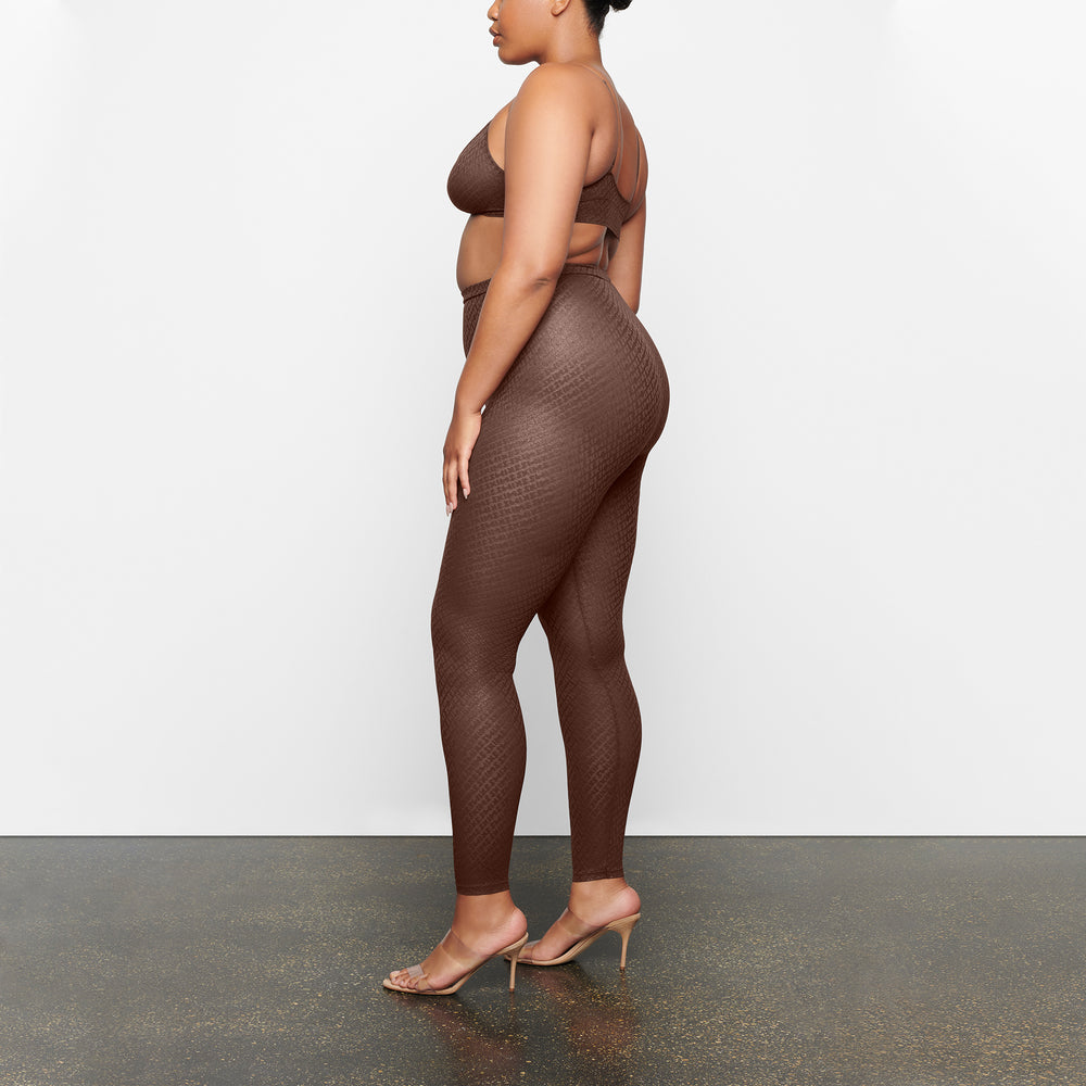 Leggings Skims LOGO MESH FOIL Chocolat | 946BLORZA