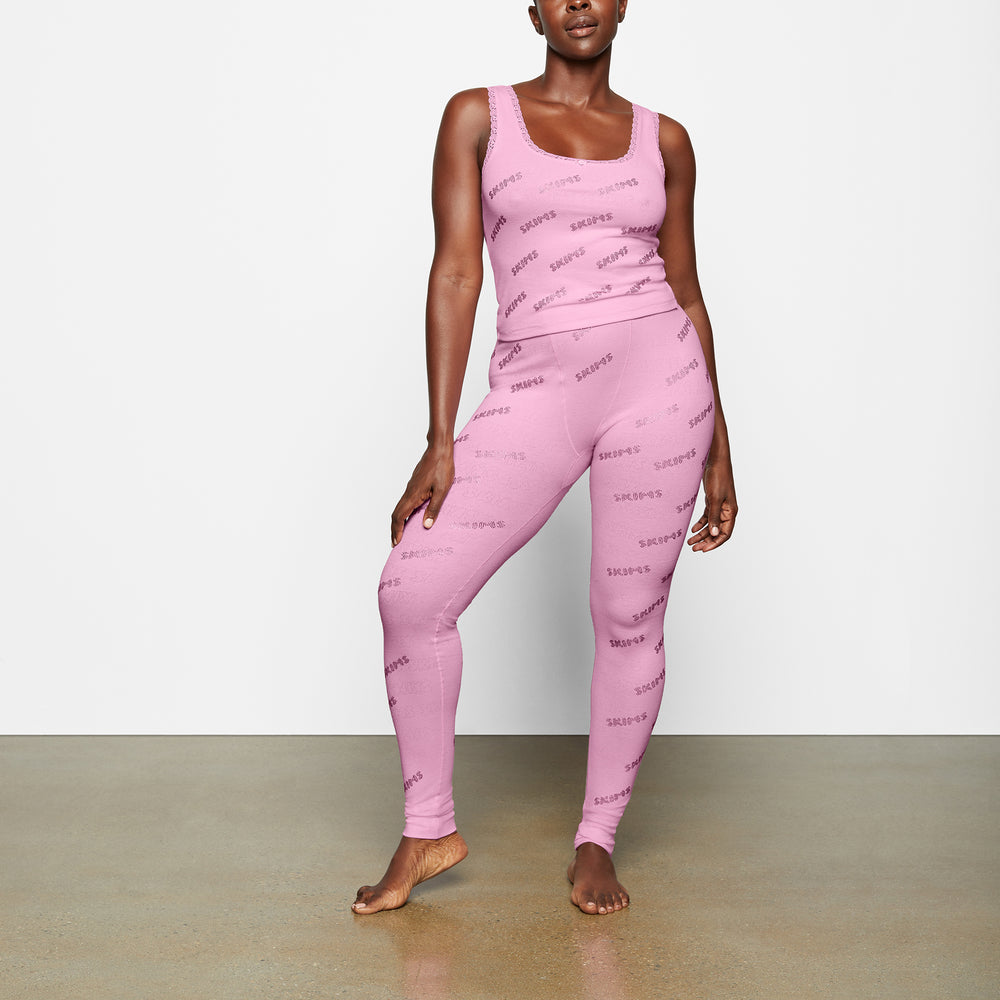 Leggings Skims RHINESTONE LOGO POINTELLE Rose | 235MKRTSV