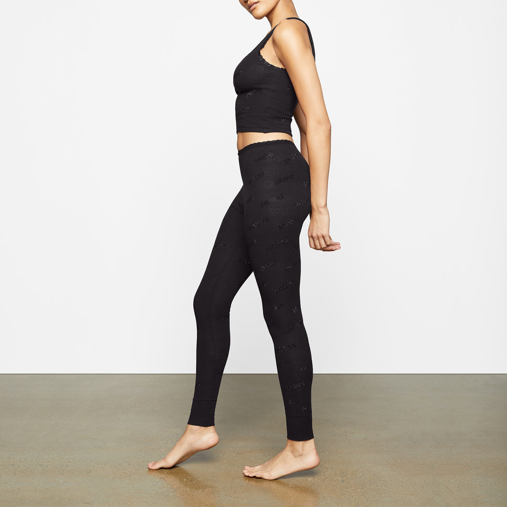 Leggings Skims RHINESTONE LOGO POINTELL Noir | 208YKOTQL