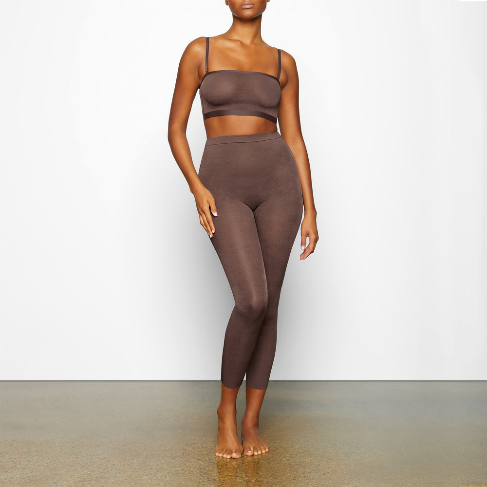 Leggings Skims SHEER SCULPT LOW BACK Chocolat | 536IDNMHQ