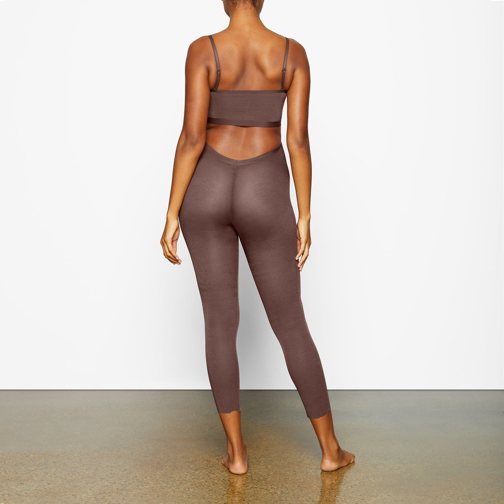 Leggings Skims SHEER SCULPT LOW BACK Chocolat | 536IDNMHQ