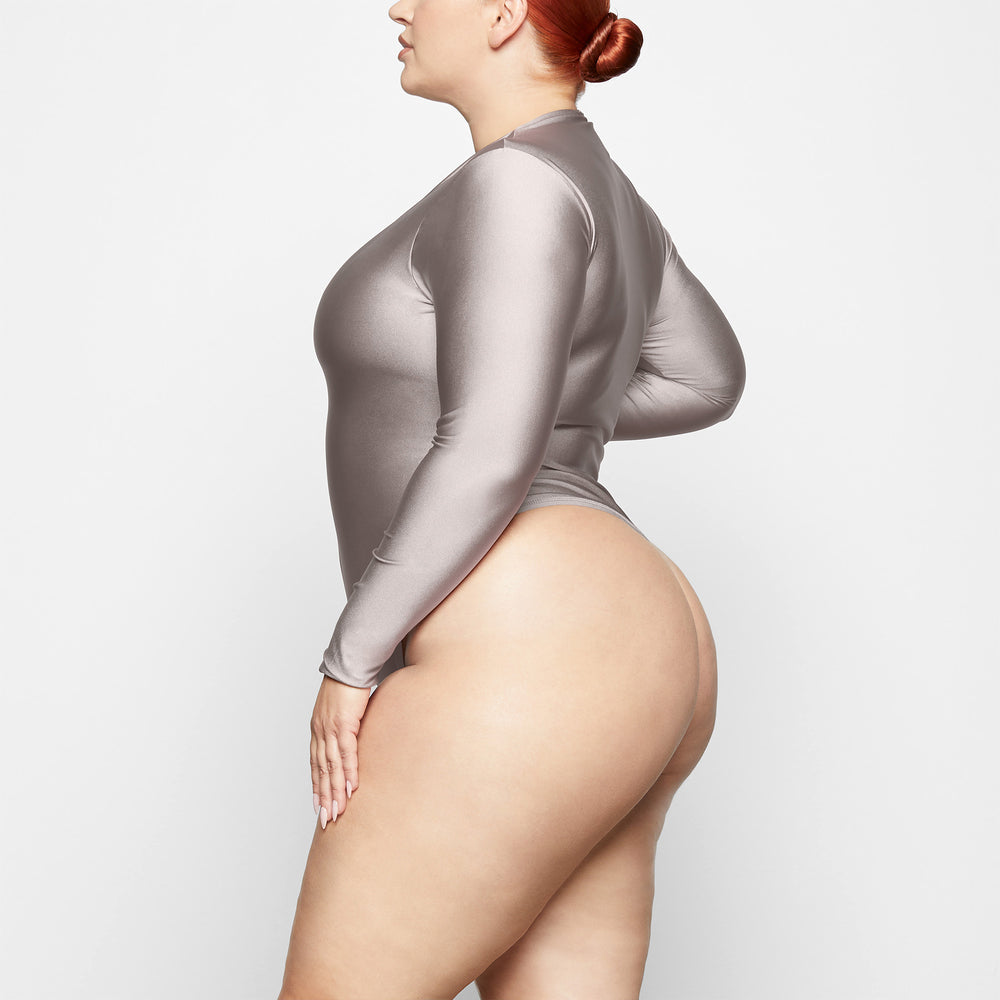 Long Sleeve Bodysuit Skims DISCO Argent | 136XVWTKQ