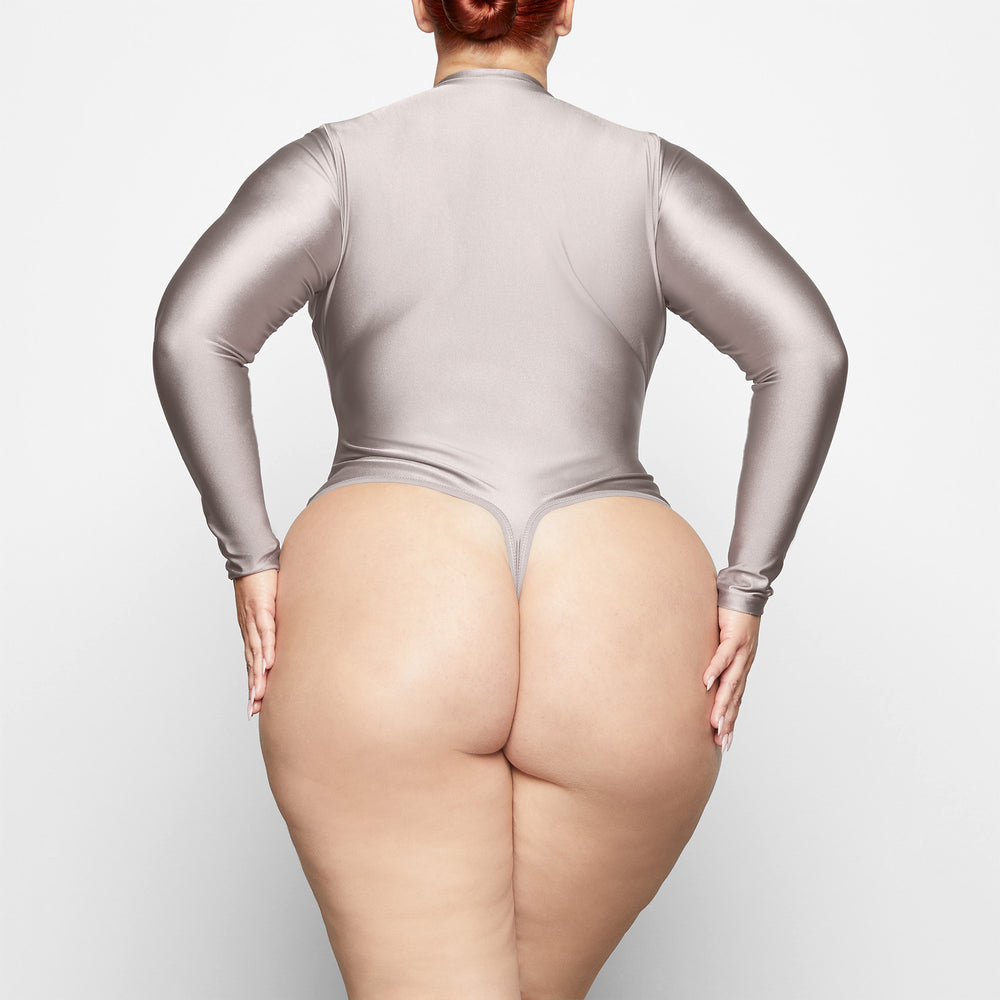 Long Sleeve Bodysuit Skims DISCO Argent | 136XVWTKQ