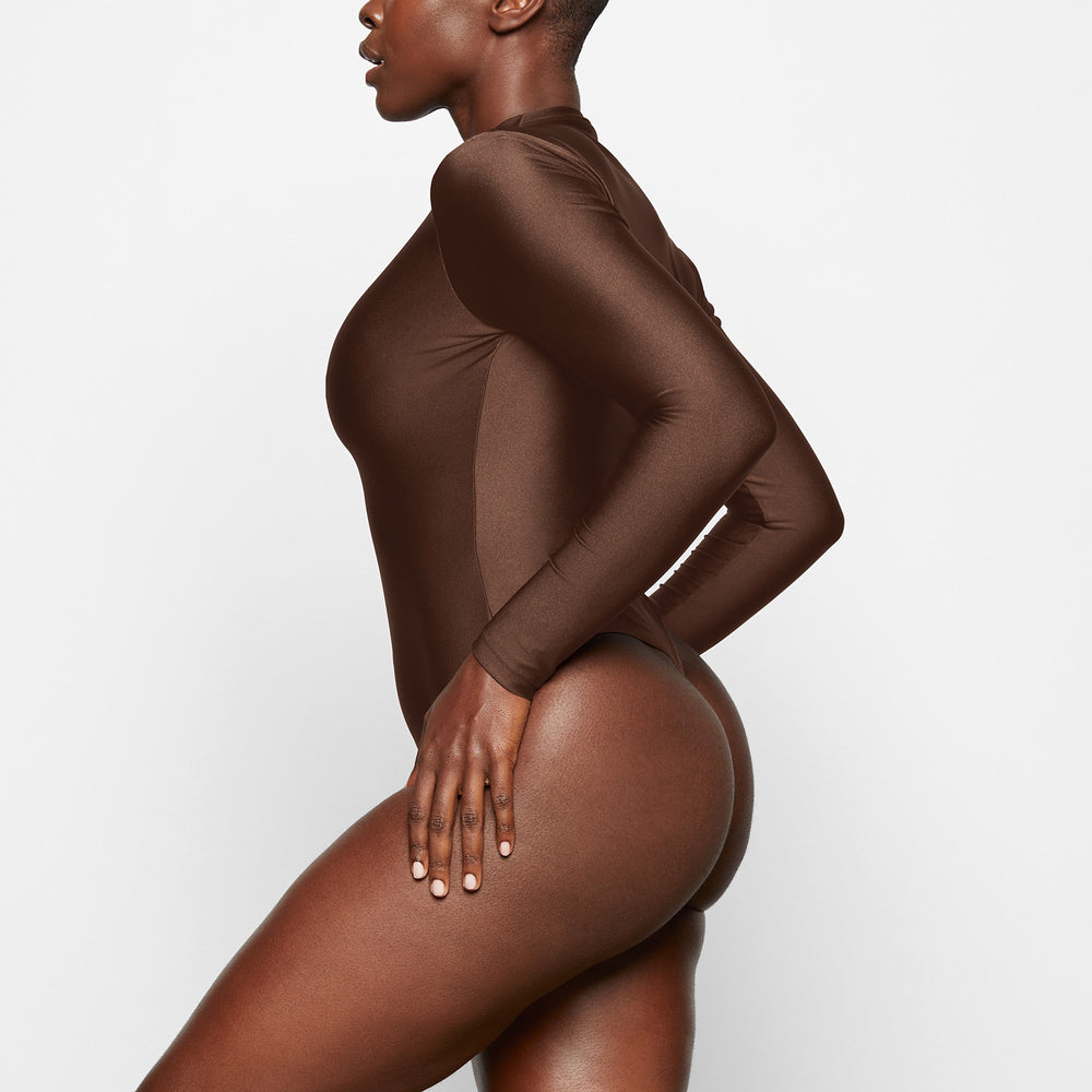 Long Sleeve Bodysuit Skims DISCO Chocolat | 924LFVAEJ