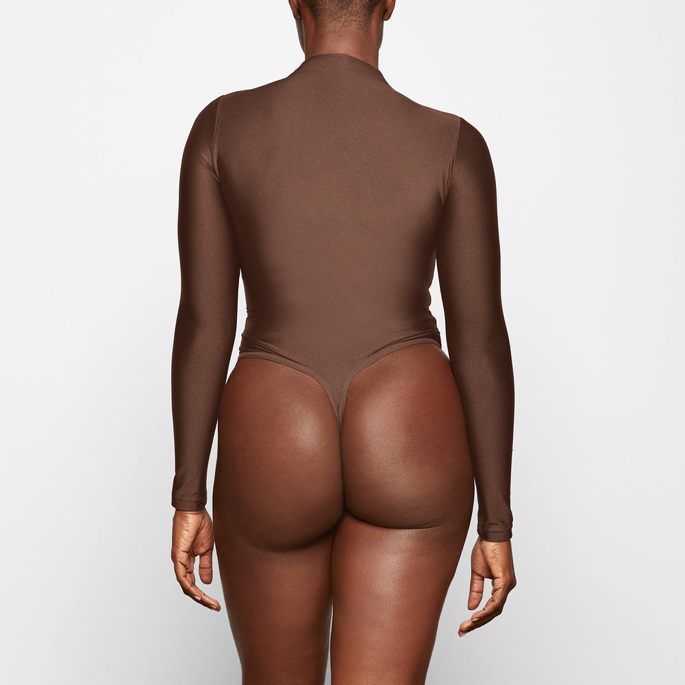 Long Sleeve Bodysuit Skims DISCO Chocolat | 924LFVAEJ