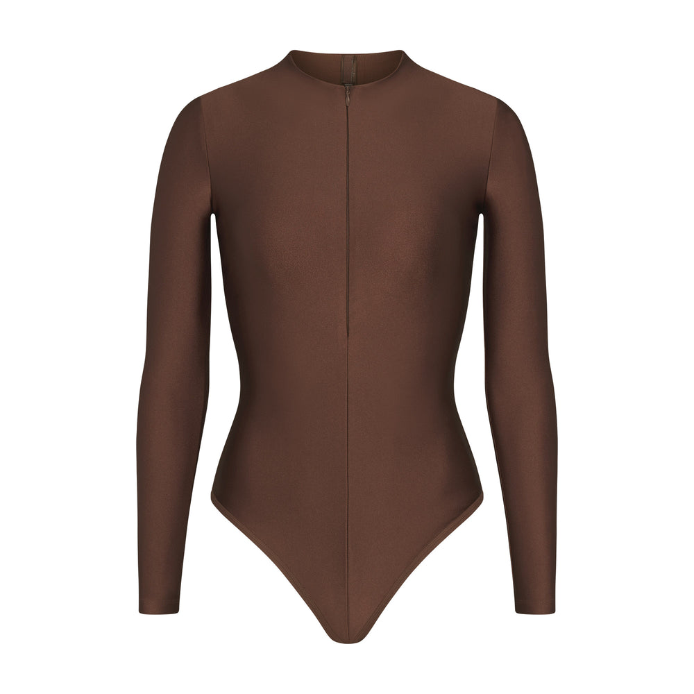 Long Sleeve Bodysuit Skims DISCO Chocolat | 924LFVAEJ
