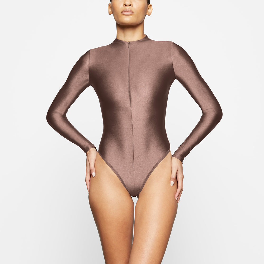 Long Sleeve Bodysuit Skims DISCO Marron | 769VBSJTY