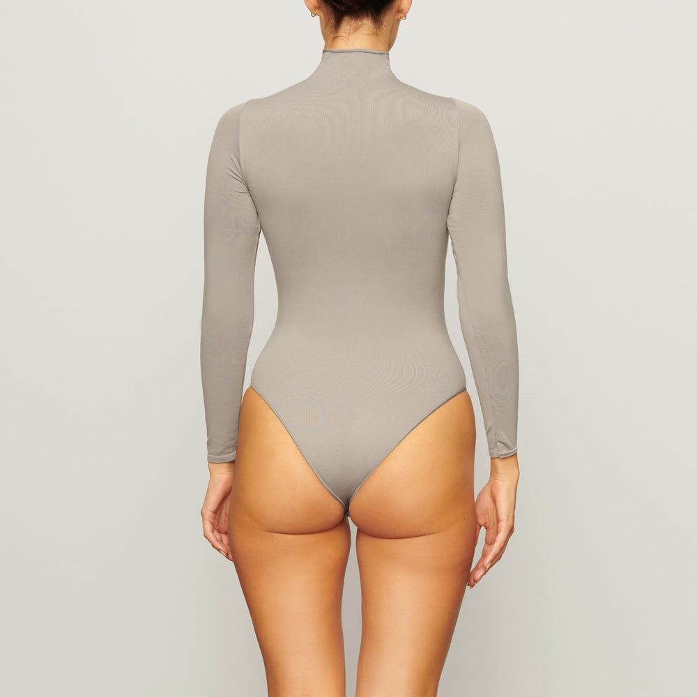 Long Sleeve Bodysuit Skims ESSENTIAL MOCK NECK Grise | 021TKPUJF
