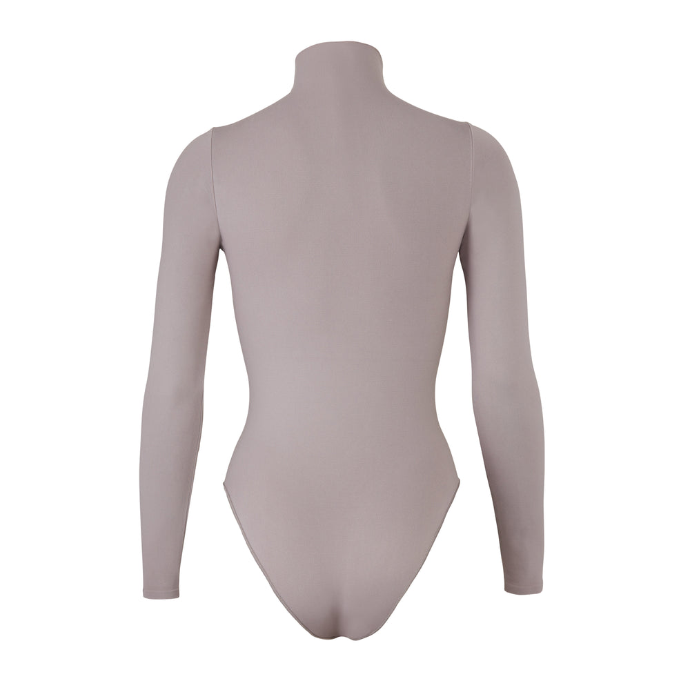Long Sleeve Bodysuit Skims ESSENTIAL MOCK NECK Grise | 021TKPUJF