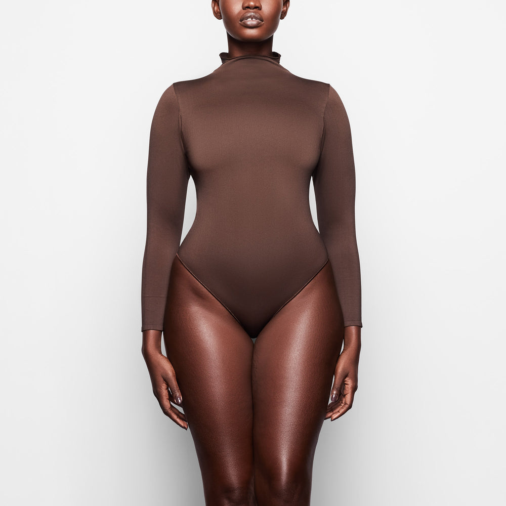 Long Sleeve Bodysuit Skims ESSENTIAL MOCK NECK Cafe | 036WRFCHS