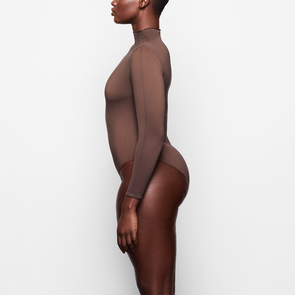 Long Sleeve Bodysuit Skims ESSENTIAL MOCK NECK Cafe | 036WRFCHS