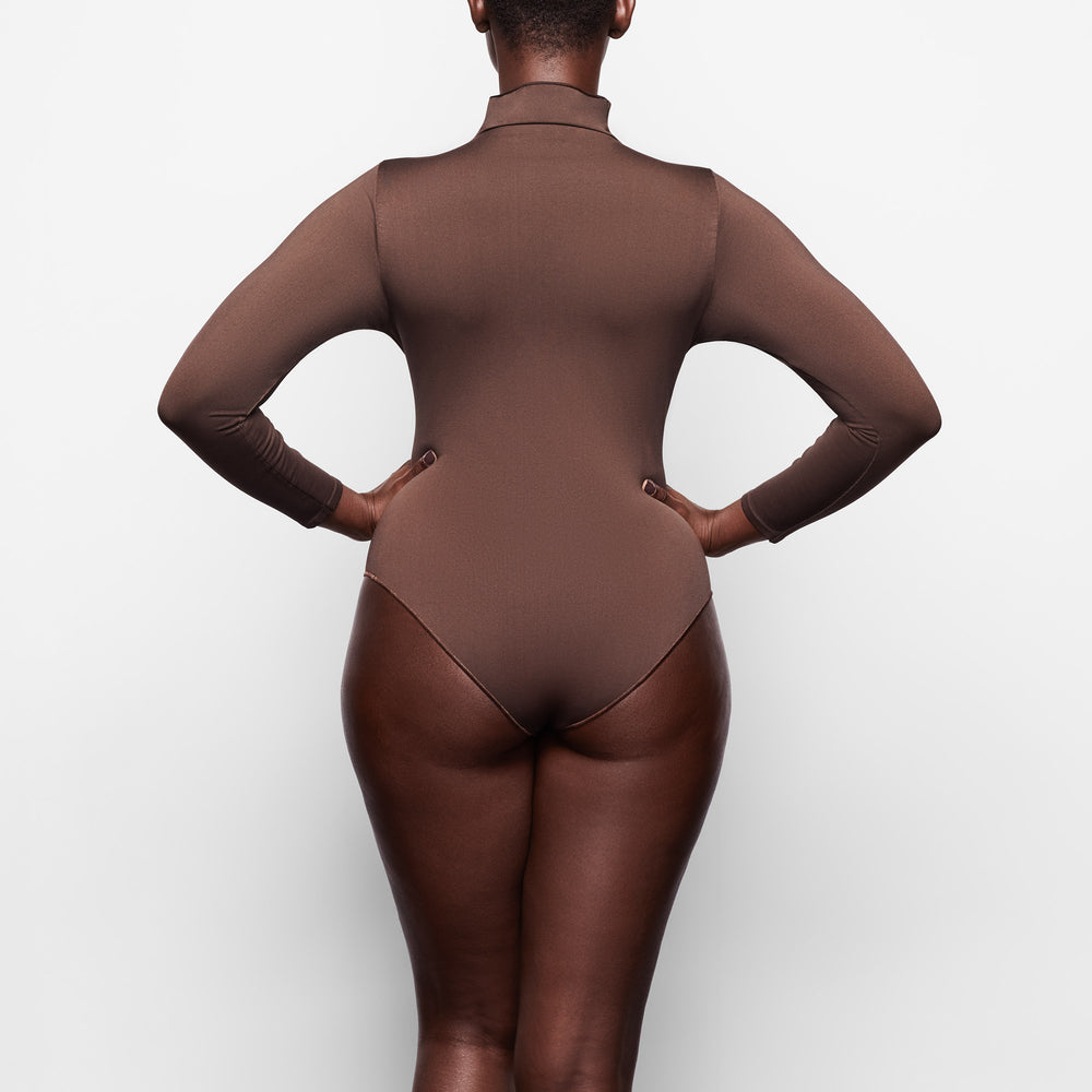 Long Sleeve Bodysuit Skims ESSENTIAL MOCK NECK Cafe | 036WRFCHS