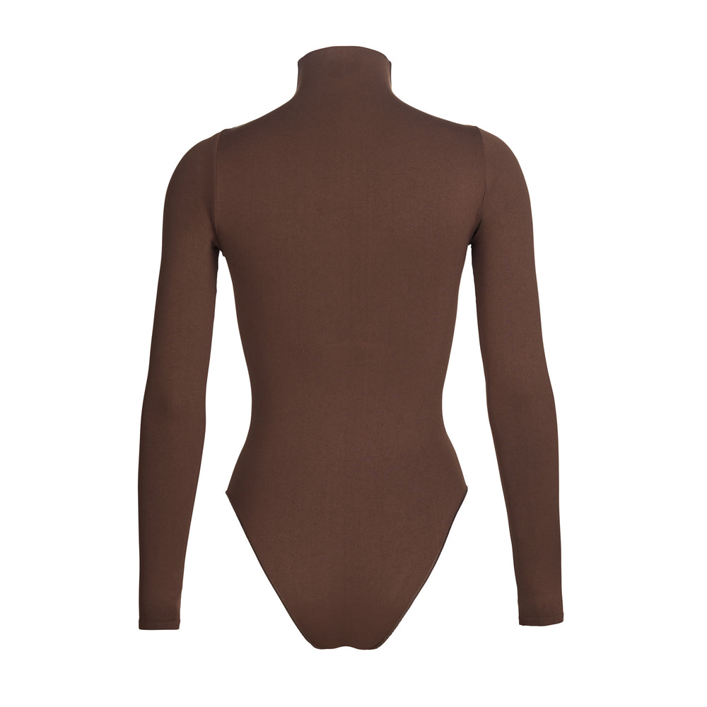 Long Sleeve Bodysuit Skims ESSENTIAL MOCK NECK Cafe | 036WRFCHS