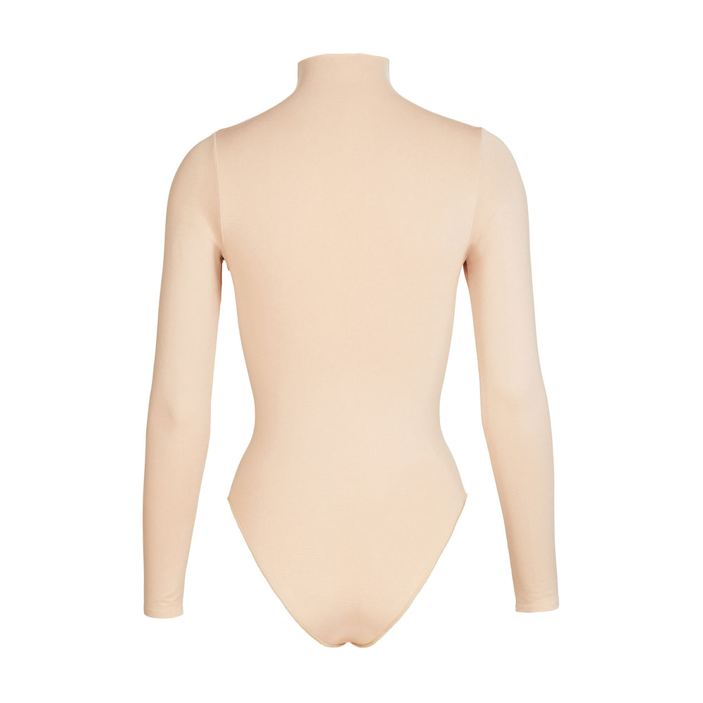Long Sleeve Bodysuit Skims ESSENTIAL MOCK NECK Marron Grise | 270TAFRPO