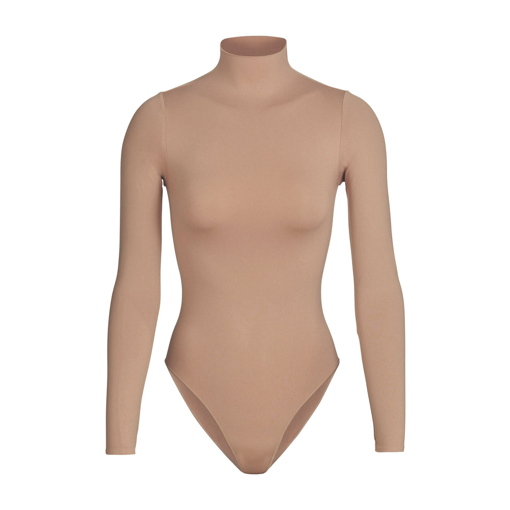 Long Sleeve Bodysuit Skims ESSENTIAL MOCK NECK Abricot | 308CVYIOB