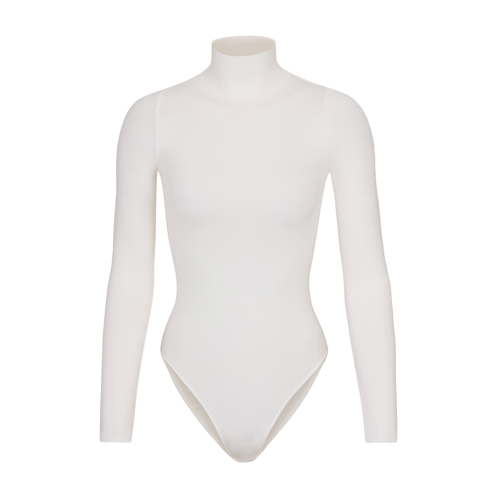 Long Sleeve Bodysuit Skims ESSENTIAL MOCK NECK Blanche | 384GWTVDB