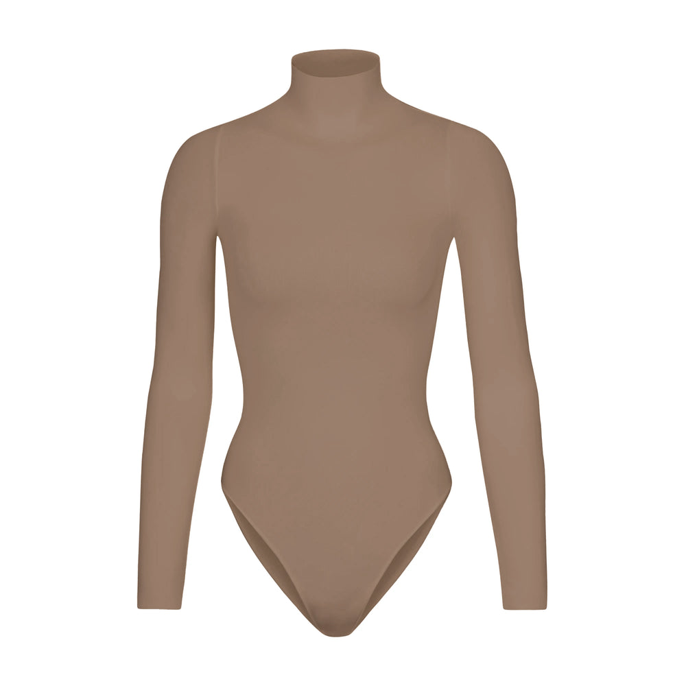 Long Sleeve Bodysuit Skims ESSENTIAL MOCK NECK Abricot | 756SUNIOT