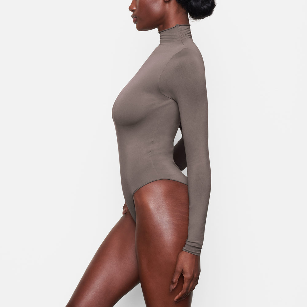 Long Sleeve Bodysuit Skims ESSENTIAL MOCK NECK Violette Grise | 816HRMLSB
