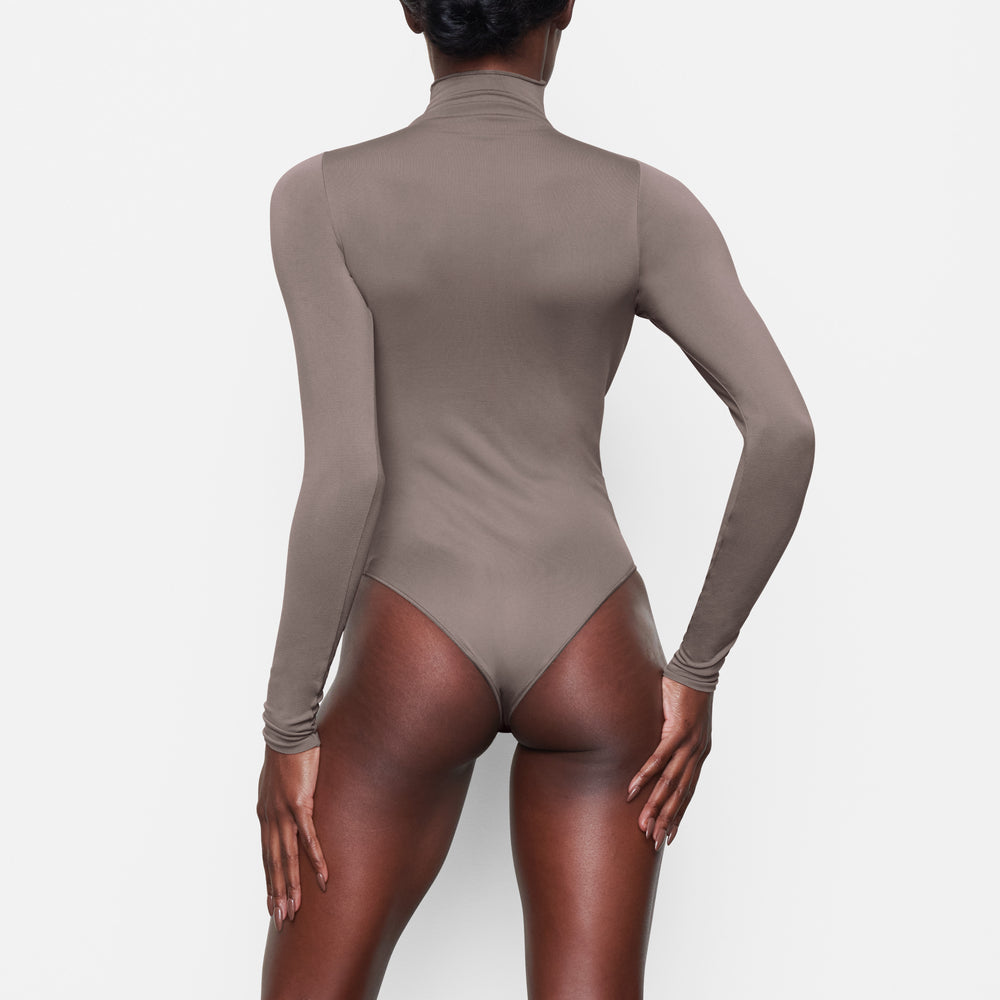 Long Sleeve Bodysuit Skims ESSENTIAL MOCK NECK Violette Grise | 816HRMLSB