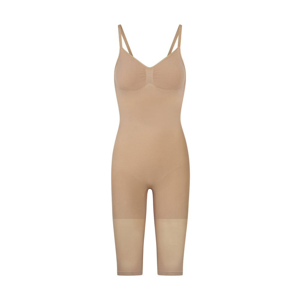 Low Back Bodysuit Skims SEAMLESS SCULPT WITH HOSIERY LEG Beige | 015GMQULP