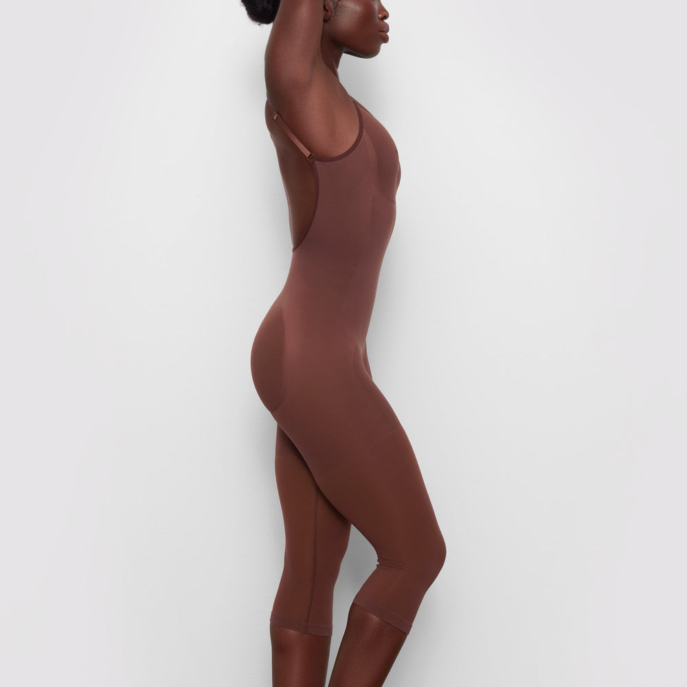 Low Back Bodysuit Skims SEAMLESS SCULPT WITH HOSIERY LEG Chocolat | 156UVSAPM
