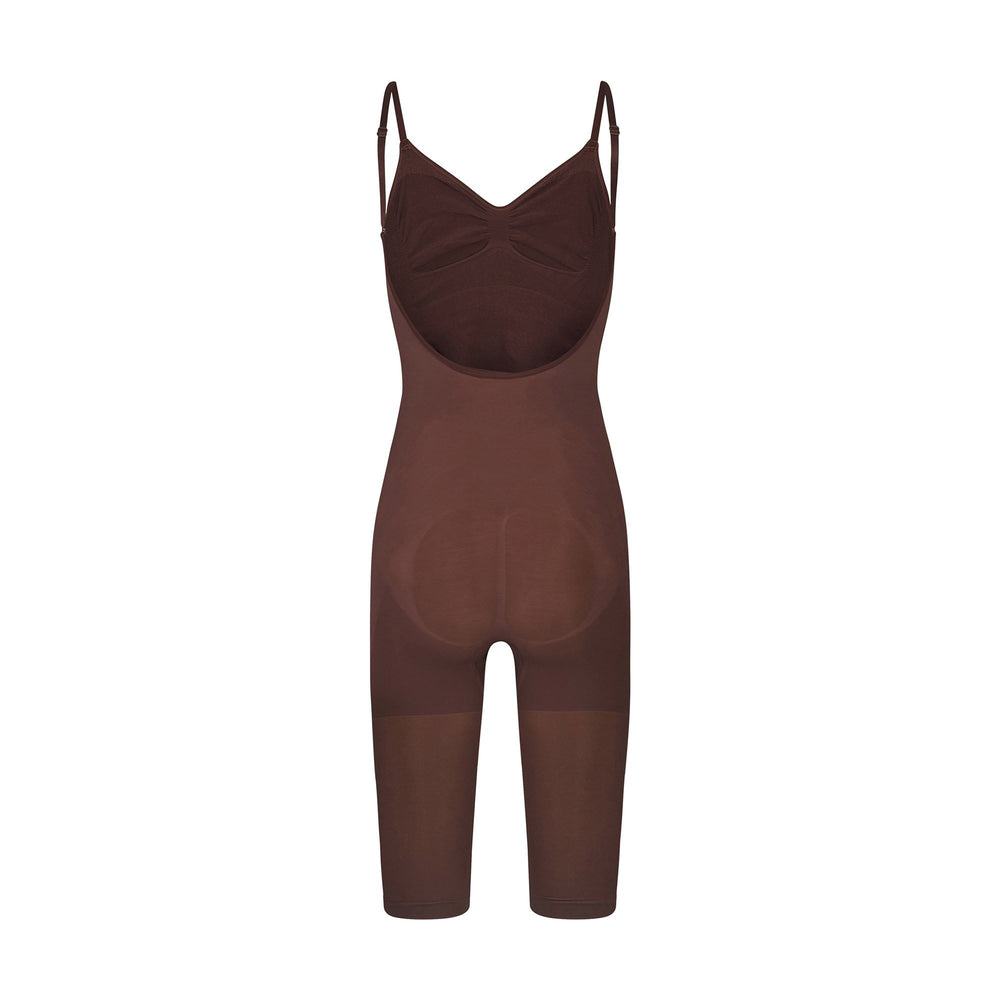 Low Back Bodysuit Skims SEAMLESS SCULPT WITH HOSIERY LEG Chocolat | 156UVSAPM