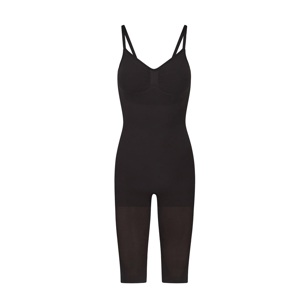 Low Back Bodysuit Skims SEAMLESS SCULPT WITH HOSIERY LEG Noir | 389UBKYEI