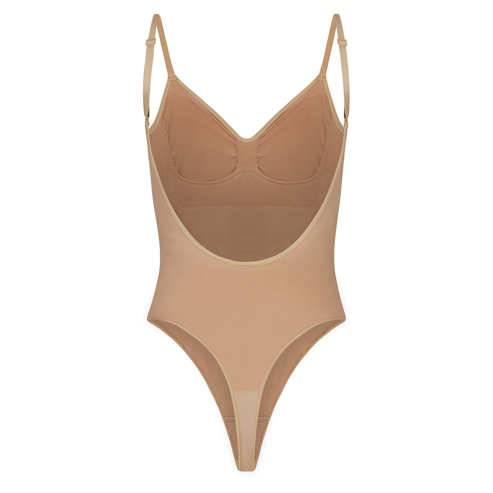 Low Back Bodysuit Skims SEAMLESS SCULPT BODYSUIT Beige | 674CNKQHL
