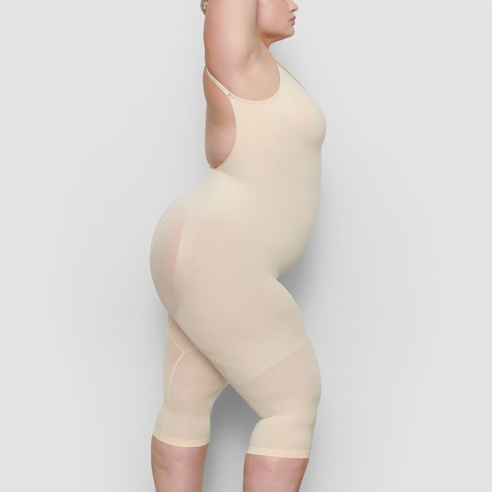 Low Back Bodysuit Skims SEAMLESS SCULPT WITH HOSIERY LEG Marron | 719QTWPVB
