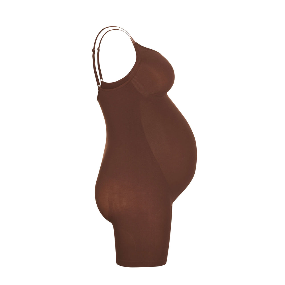 Maternity Shapewear Skims MATERNITY SCULPTING BODYSUIT MID THIGH Chocolat | 096LCAQMF