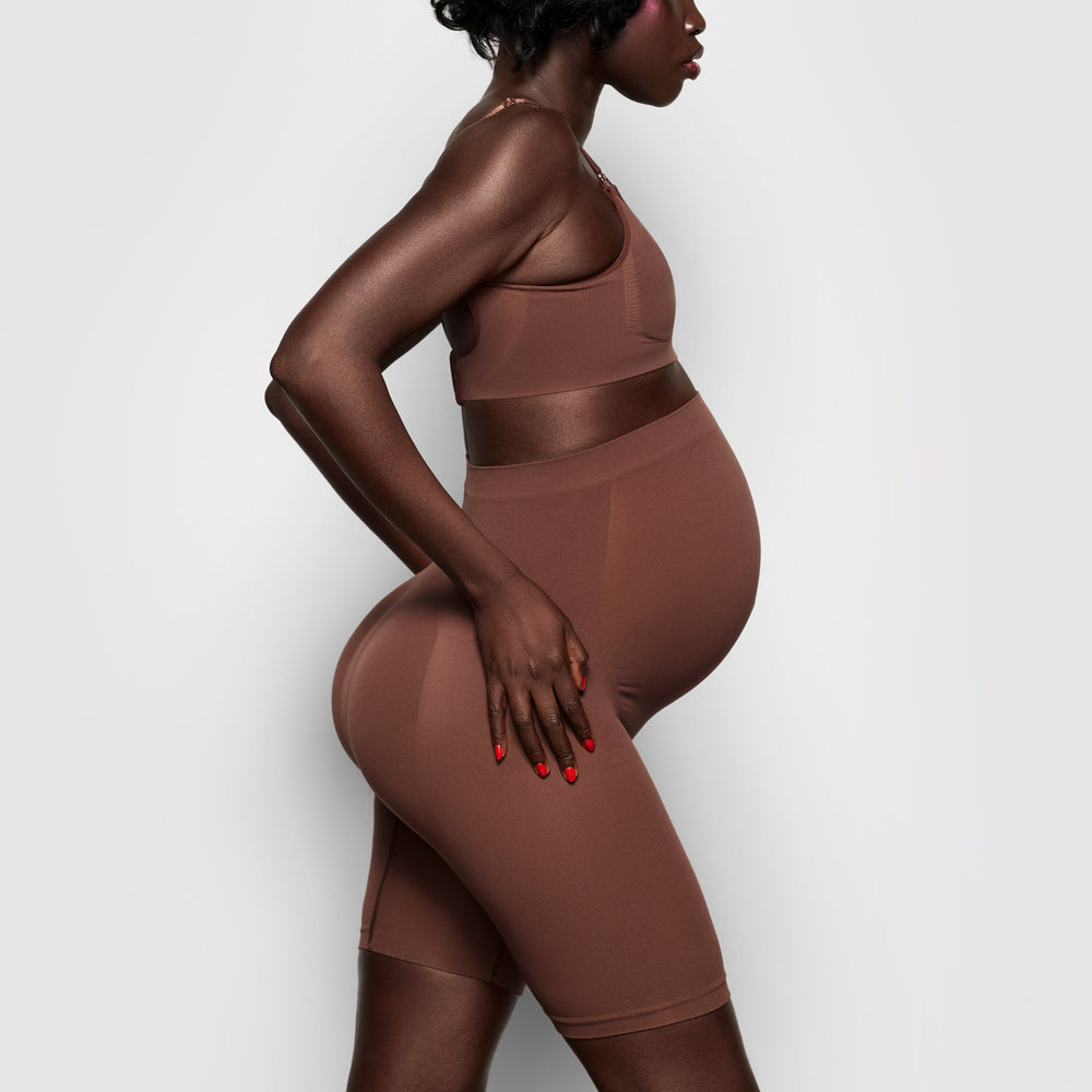 Maternity Shapewear Skims MATERNITY SCULPTING SHORT MID THIGH Chocolat | 345XJQSLW