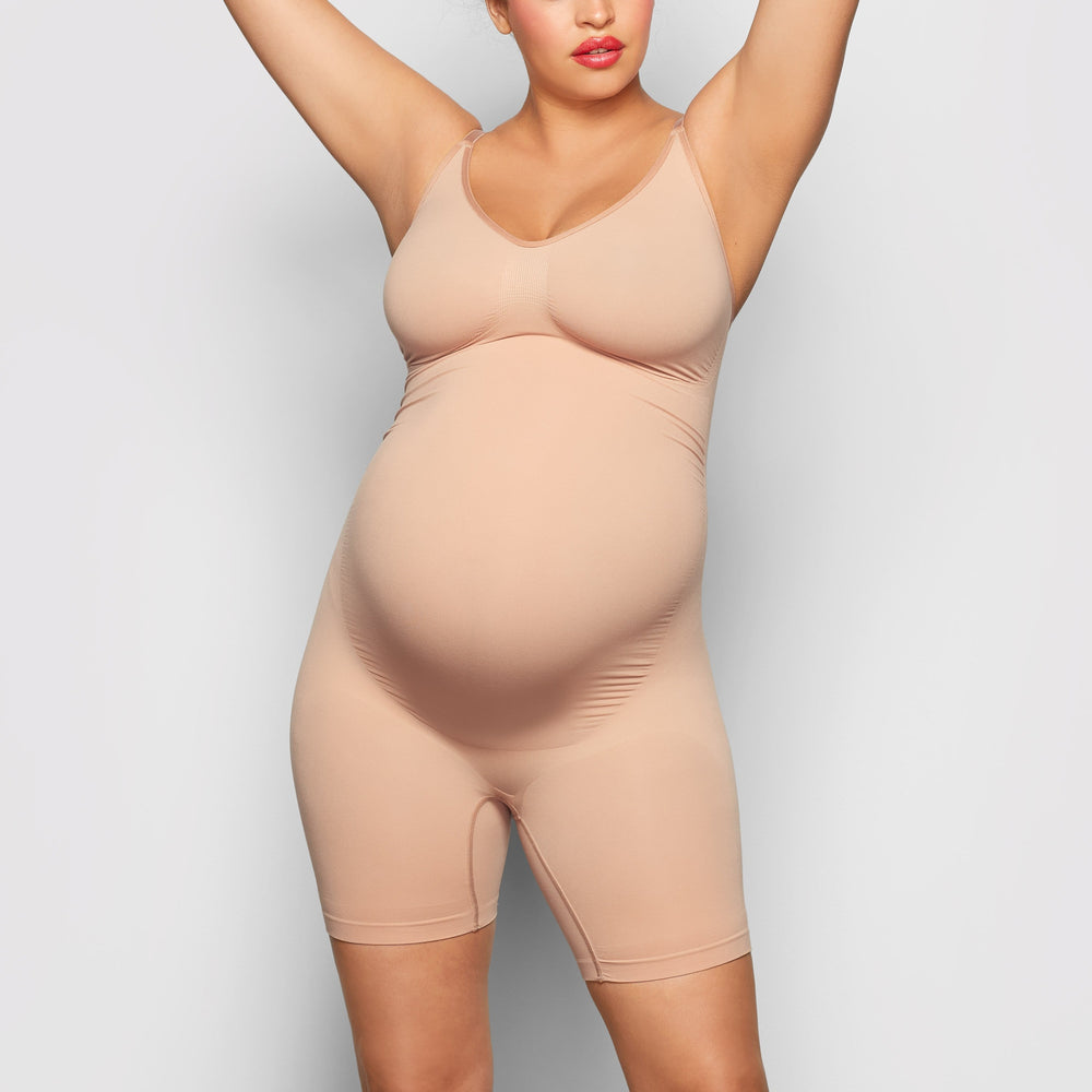 Maternity Shapewear Skims MATERNITY SCULPTING BODYSUIT MID THIGH Abricot | 572NDIGEB