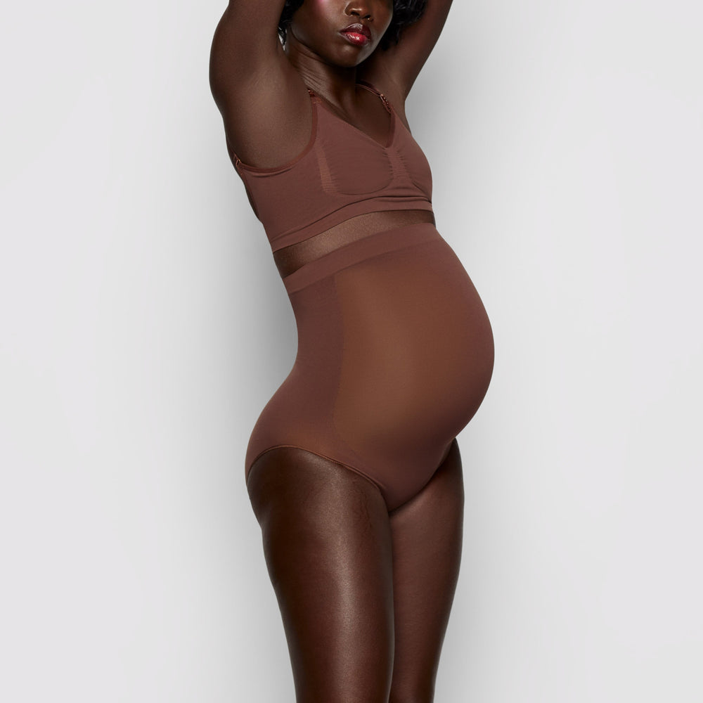 Maternity Shapewear Skims MATERNITY SCULPTING HIGH WAIST BRIEF Chocolat | 607NTVAZH