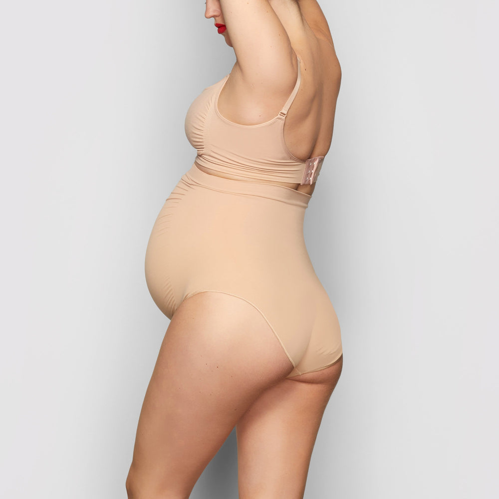 Maternity Shapewear Skims MATERNITY SCULPTING HIGH WAIST BRIEF Beige | 639GXFHOJ