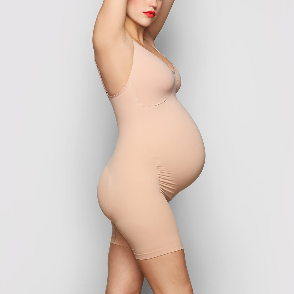 Maternity Shapewear Skims MATERNITY SCULPTING BODYSUIT MID THIGH Beige | 941SFUNOA