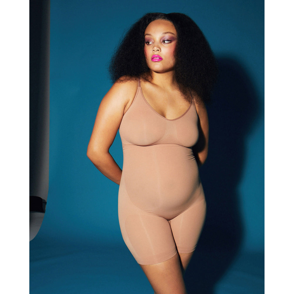 Maternity Shapewear Skims MATERNITY SCULPTING BODYSUIT MID THIGH Marron | 945ZIMJFG