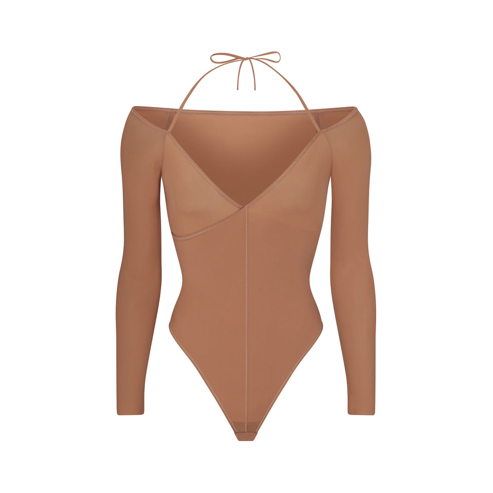 Off The Shoulder Bodysuit Skims JELLY SHEER Abricot | 893EBSRUW