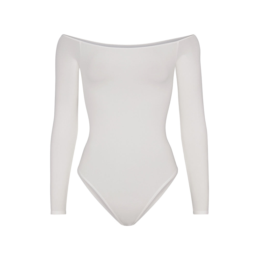 Off The Shoulder Bodysuit Skims LIGHT ESSENTIAL Blanche | 450MSAIWD