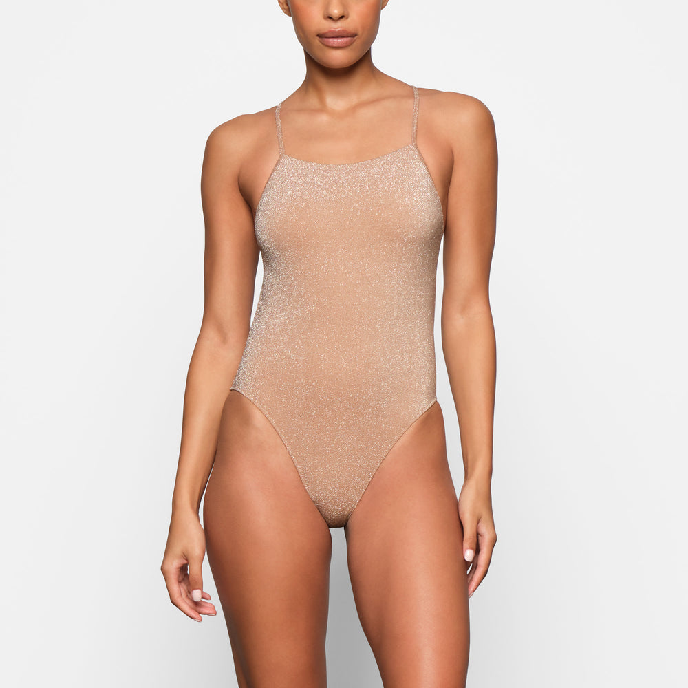 One Piece Skims GLITTER SWIM Abricot | 531VBQFUA