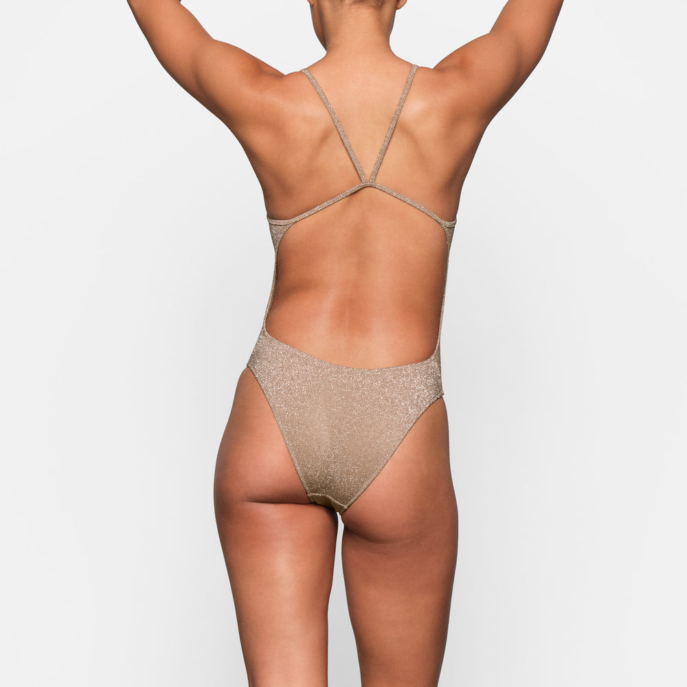 One Piece Skims GLITTER SWIM Abricot | 531VBQFUA