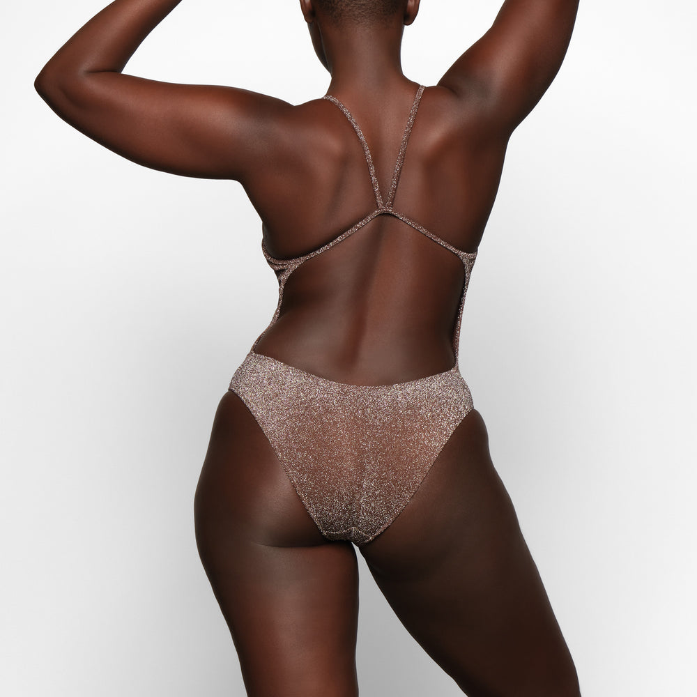 One Piece Skims GLITTER SWIM Chocolat | 852DTUONE