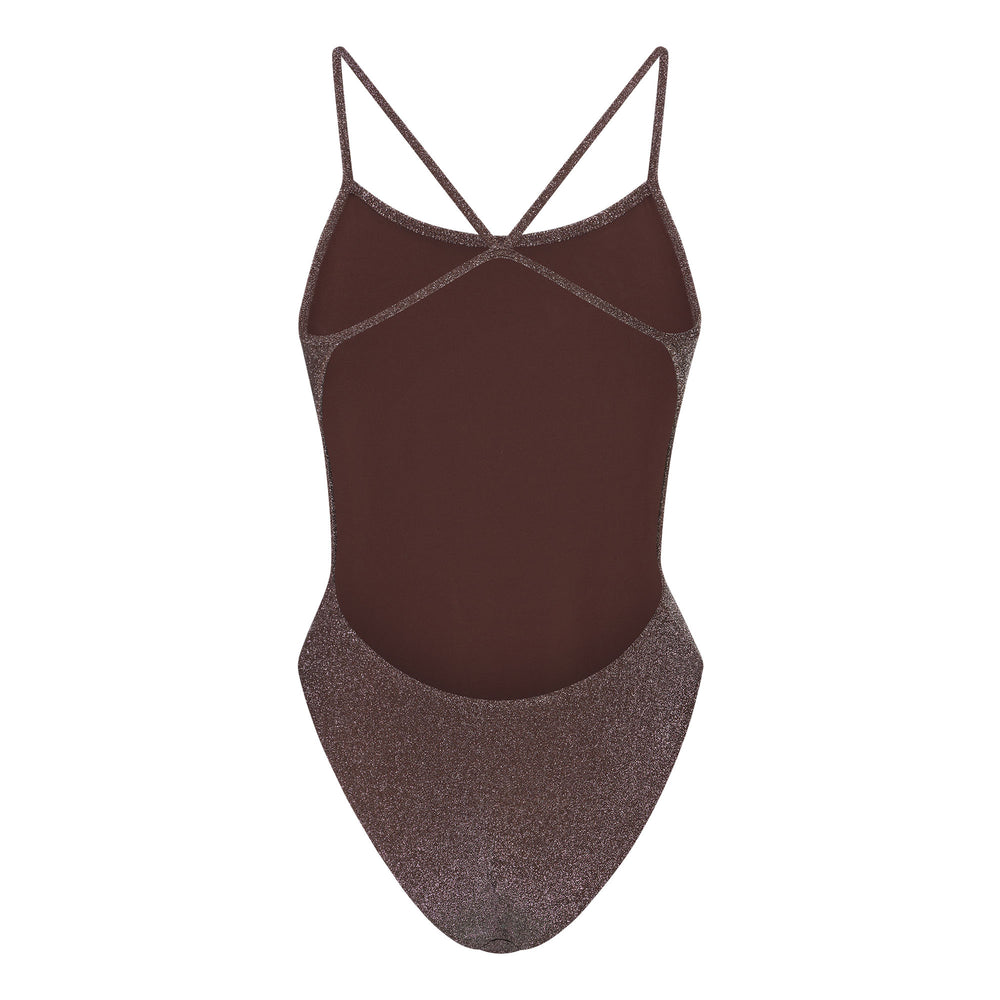 One Piece Skims GLITTER SWIM Chocolat | 852DTUONE