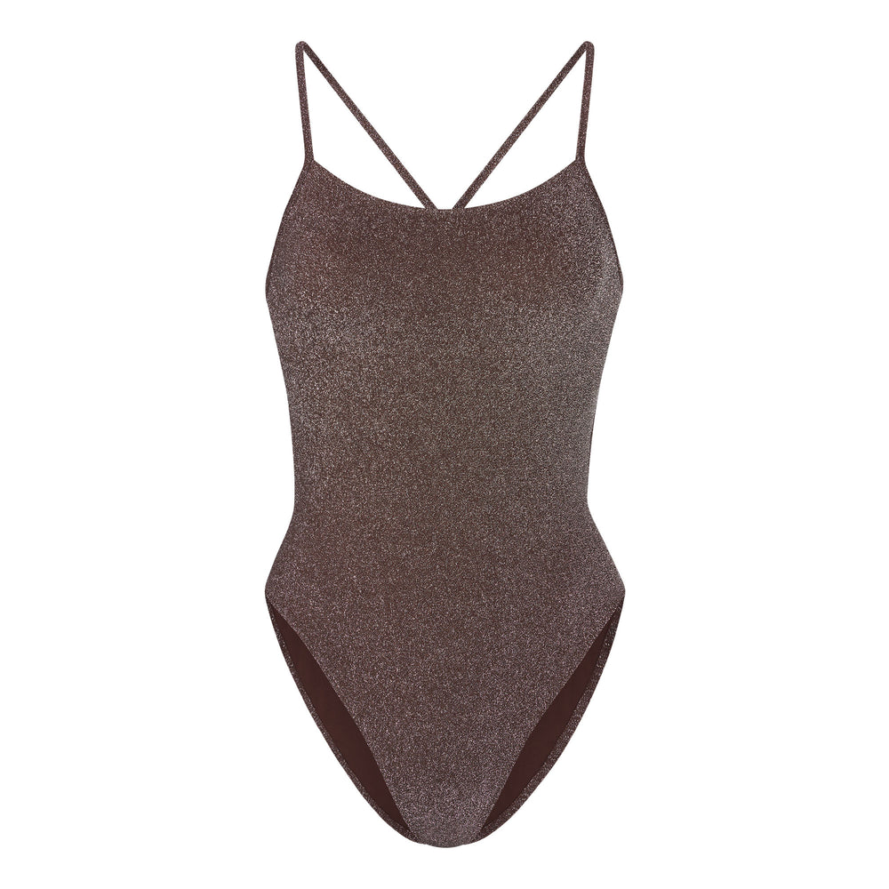 One Piece Skims GLITTER SWIM Chocolat | 852DTUONE