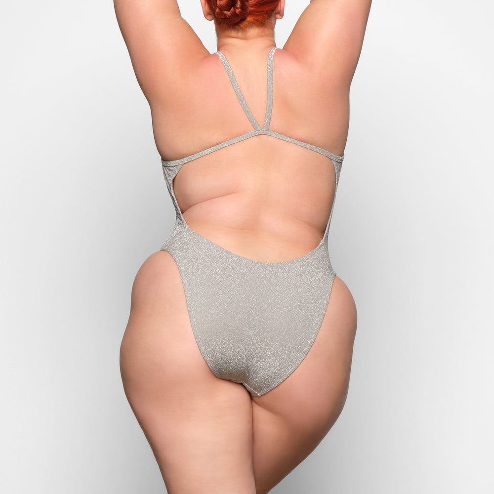 One Piece Skims GLITTER SWIM Grise | 485TZWBMK
