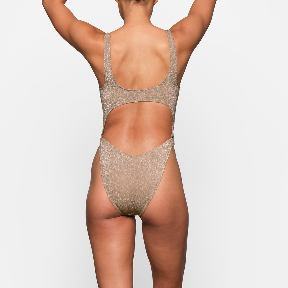 One Piece Skims GLITTER SWIM MONOKINI Abricot | 892UJZYPL