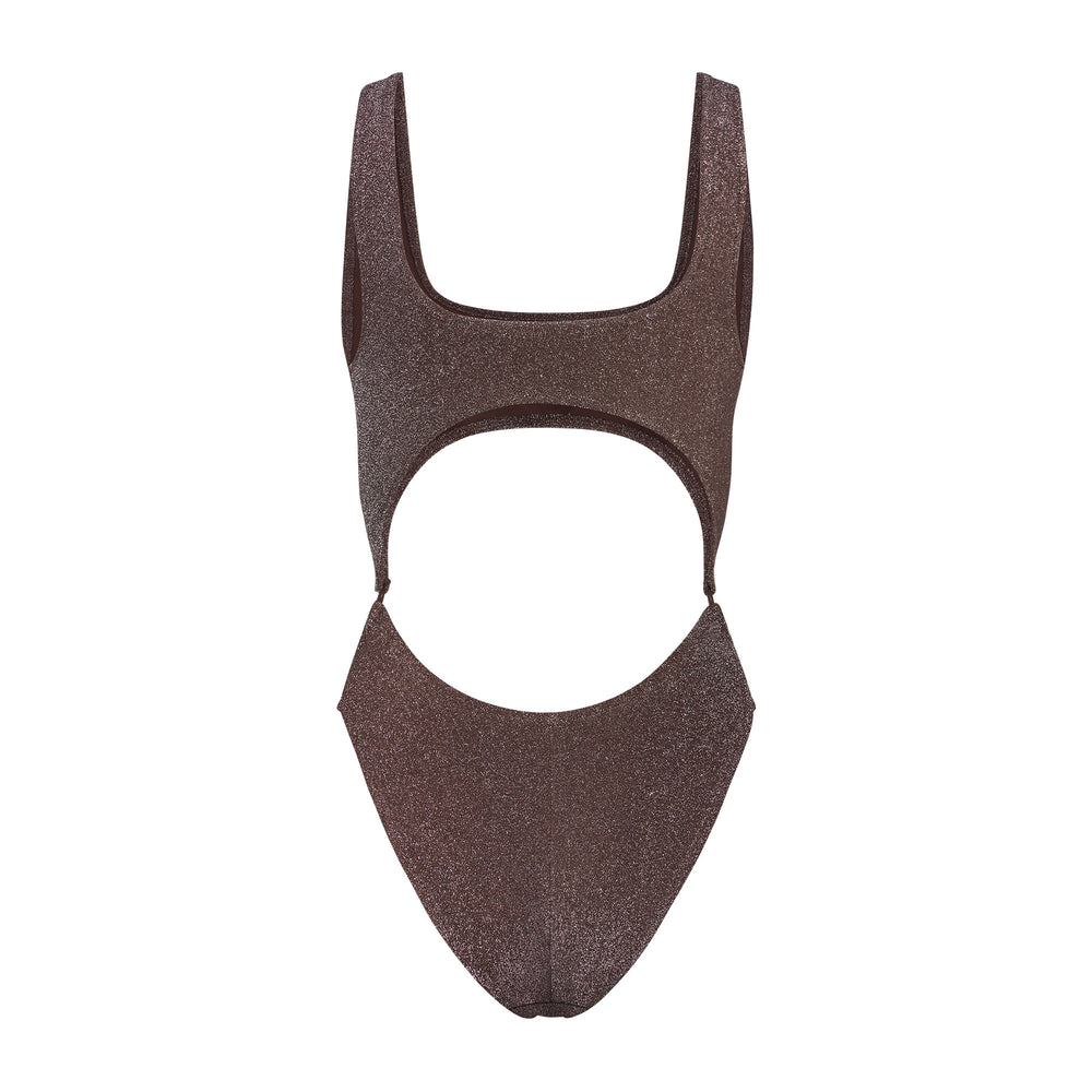 One Piece Skims GLITTER SWIM MONOKINI Chocolat | 158DHVOLI