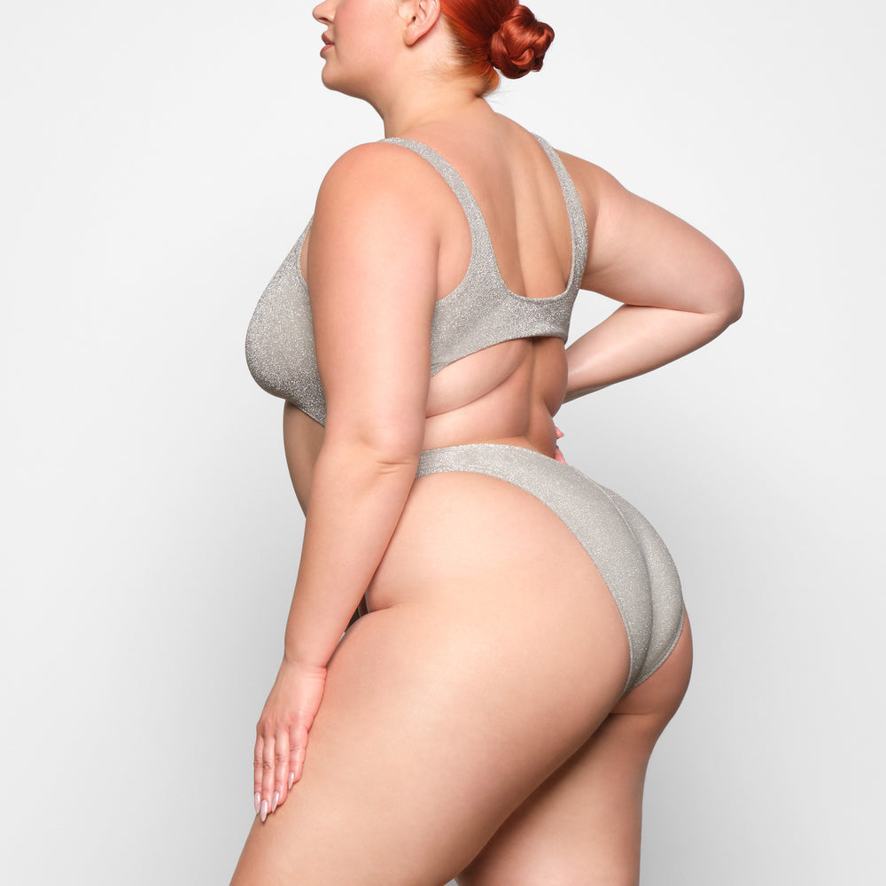One Piece Skims GLITTER SWIM MONOKINI Grise | 706WYOVTQ